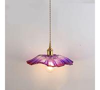 Modern Gold Lotus Leaf Pendant Light | Nordic Chandelier for Kitchen Island Dining Room Bedroom Cafe & Bar | Elegant Glass Shade | Stylish Home Decor Lighting