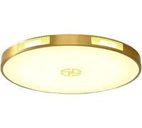 Modern Gold Matte Round Ultra-Thin Acrylic LED Three-Color Ceiling Lamp Flush Mount Light Traditional Drum Shape Kitchen Hanging Pendant Lighting,Chandelier Lamp