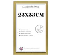 Modern Gold MDF Frame Wall Frame 23x33 cm Eco-Friendly Poster Frame | Showcase Your Art with Style | Vertical/Horizontal for Stylish Display Ideal for Gallery Walls & Home Décor