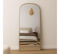 Modern Gold Metal Arch Full Length Mirror 180cm x 80cm Agenzia 14 Gold XL