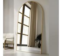 Modern Gold Metal Archtop Full Length Mirror 200cm x 100cm Agenzia 14 Gold XL