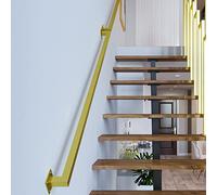 Modern Gold Metal Stair il 1.6m (5.2ft) Loft Railing for Indoor Steps Decorative Staircase Guardrail Multi-Length Options 1-10 Feet Towel Holder Feature