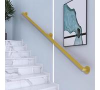 Modern Gold Metal Stair iling Kit - Wall Mounted Indoor/Outdoor Stairway iling for Villa Loft Corridor - Stylish 9ft/27" Design for Home Safety and Aesthetics