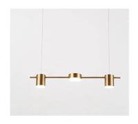 Modern Gold Pendant Lamp - 3-Head LED Chandelier for Dining Room, Store, and Shop Decor - Stylish Iron Hanging Light Fixture, Unique Personality Design