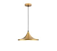 Modern Gold Pendant Light, 14" Wide Cone Shade Hanging Light Fixture, Adjustable Ceiling Light for Dining Room, Kitchen Island, Bedroom, Living Room, Contemporary Home Decor(14.2" (36cm))