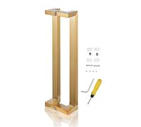 Modern Gold Push Pull Door Handle Set for Indoor/Outdoor Bifold & Sliding Barn Doors Brushed Nickel Pulls Stylish Wooden Bar for Shower Gates & Home Decor