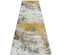 Modern Golden Grey Long Narrow Hall Runner Rug, Narrow Corridor Kitchen Entryway Runner Carpet, Lounge Entrance Door Kitchen Short Mats 100x500cm(70×350cm/2.3ft×11.5ft)