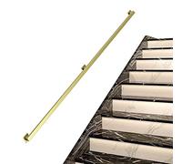 Modern Golden Stair Rails for Indoor Use Wrought Iron Railing Support Kit Square Tube Design for Enhanced Safety Stylish Metal Handrails (Size: 540cm)