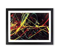 Modern Graffiti Art Abstract Framed Wall Art Print A2 Black