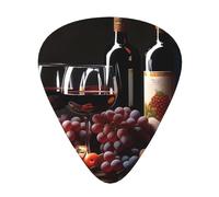 Modern Grapes Wine Guitar Picks Gift Set - Smooth Durable Plectrums For Acoustic, Electric & Bass Guitar, Perfect Present For Guitar Lovers & Musicians