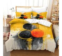 Modern Graphic Art 3 Piece Ultra Soft Polyester Abstract Print Duvet Cover Set, Invisible Zip, Wedding Couples, All Season Easy Care Breathable Cosy Long Lasting King（220x240cm）