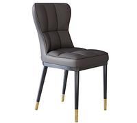 Modern Gray PU Leather High Back Bar Stool Chairs - Soft Padded Seat Stylish Metal Frame Ideal for Salon Kitchen Hotel Lounge and Casual Dining Spaces