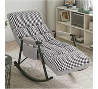 Modern Gray Rocking Recliner Chair - Stylish High Back Armchair for Living Room, Comfortable Lounge Rocker for Relaxation, Ergonomic Design, Ideal for Home Decor