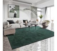Modern Green Area Rug 100x200 cm Designer Short Pile Non-Slip Carpet Washable Decorative Living Room Rug Contemporary Home Décor Easy Maintenance Soft Floor Mat