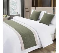 Modern Green Bed Runner 50x180cm - Stylish Bedding Cover & Bedspread for Hotel, Wedding & Home Decor - Elegant Bed Scarf & Throw for 1.2m Beds, Perfect for Luxury Touch