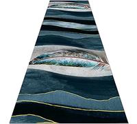 Modern Green Blue Gold Hallway Runner Rug Long Carpet Runner for Entryway Kitchen Hall Corridor Stairs 60 120cm Width 70×500cm Size and Stylish Rug for High Traffic Areas
