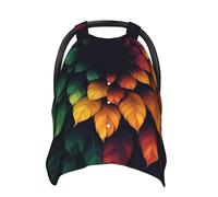 Modern Green Leaves Baby Car Seat Cover Soft Baby Nursing Cover Infant Carseat Stroller Cover for Girls and Boys