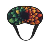 Modern Green Leaves Blackout Sleep Mask - Soft Adjustable Eye Mask for Full Light Blocking, Deep Sleep, Travel & Relaxation