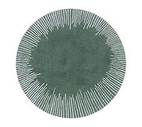 Modern Green Round Rugs 80cm 100cm 120cm 140cm 160cm 180cm 200cm Circular Carpet for Living Room Bedroom Large Small Computer Chair Mats Washable Non-slip Floor Mats ( Size : Diameter 80cm/2.6ft )