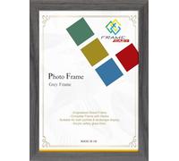 Modern Grey 12 x 8 inch Picture Frame In Multiple Colours & Sizes - Frame With Safe Perspex Front & Wall Mounting - 12" x 8" Photo Frame (30.5 x 20.3cm)