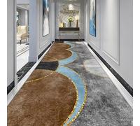 Modern Grey, Brown, Blue Washable Area Home Corridor Kitchen Office Dinning Living Room Entryway Narrow Runner Rug 60cm/70cm/80cm/100cm Wide(60×100cm/2ft×3.3ft)