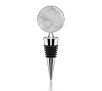 Modern Grey Limestone Texture Wine Bottle Stopper, Reusable Beverage Bottle Stopper, Zinc Alloy Red Wine Beer Saver Sealer Stopper for Party Wedding Bar