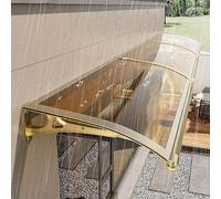 Modern Grey Polycarbonate Door Canopy - Sturdy Aluminum Support 200kg Load Capacity Ideal for Patio Balcony Garden Entryway Café Display Weather Resistant.