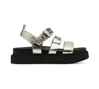 Modern Grey Sandals with Double Buckle Adjustment - female - Tamaris - Flat Sandals - Gray - 3 UK - Shoes 3 UK