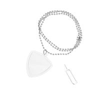 Modern Guitarister Essential Pendant Combining Clear Pick Storage With Trendy Wearable Design Stylish Musician Accessory Storage