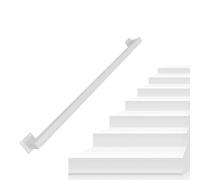 Modern Handrail Grab Bar Kit, Wall Mounted Staircase Hand Rail 30-600cm Metal Stair Balustrade, Iron Safety Stair Banister Railing Deck Porch Railings, Junvstor(6ft/180cm)