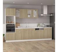 vidaXL Hanging Glass Cabinet Lyon Sonoma Oak 40x31x60 cm Engineered Wood