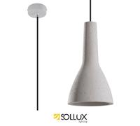 Sollux Lighting Empoli Concrete Grey 1 Light Classic Pendant Ceiling Light