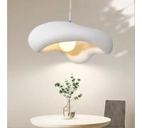Modern Hanging Light Creative Flowers Pendant Light Wabi-Sabi Pendant Lamp E27 Dining Table Lamp Nordic Style Bedroom Living Room Dining Room Kitchen Hanging Lamp Children's Room Chandelier White,60cm