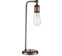 Modern Hangman Table Lamp Aged Copper Pewter Industrial Metal Arm Bedside Light