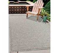 Modern Harper Greek Key Design Outdoor-Indoor Rugs Silver 160X230 Cm