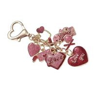 Modern Heart Sequined Keychain With Butterfly Tassels Bag Charm Handbag Pendant For Adding A Stylish Touch To Your Accessory