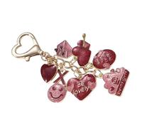 Modern Heart Sequined Keychain With Butterfly Tassels Bag Charm Handbag Pendant For Adding A Stylish Touch To Your Accessory