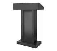 Modern Heavy Duty Stainless Steel Podium LecternStylish Pulpit Stand with Edge Guard for Presentations Conferences Events & Versatile Use