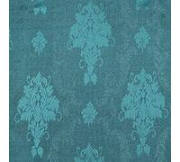 Modern Heavy Jacquard Curtain Pair Eyelet Ring Top Pair Curtains Windows & Door Curtains (Teal, 66 x 54 Inch)