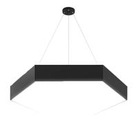 Modern Hexagon LED Ceiling Lights 15.7'' Diameter Ceiling Suspended Pendant Lighting Fixture for Dining Room Light Energy Saving Cold White Light Adjustable Height Chandeliers Meeting Room