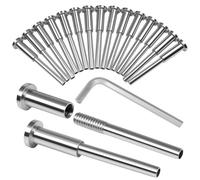 Modern Hidden Balcony Railing Hardware - Rustproof Steel Cable Design for Outdoor Patios - Secure Structure for Contemporary Balconies