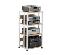 Modern HiFi Turntable Stand Stylish Audio Rack for Vinyl Players FloorStanding Phono Cabinet Movable Corner Storage Unit 50x40x89cm