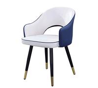 Modern High Back Leather Dining Chair - Soft Padded Armchair for Kitchen & Living Room - Stylish Lounge Counter Chair - Comfortable Furniture for Dining Room & Home Decor