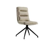 Modern High Back Swivel Dining Chair Faux Leather Upholstered Mid Century Style Light Grey Set of 1 2 4 or 6 Perfect for Kitchen Dining Room or Living Space