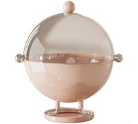 Modern High Footed Fruit Platter With Drainage Holes Sl ream White Snack Display Bowl Elevated Sturdy Base Large Capacity PET ABS For Dining Table Kitchen Parties 25x25x20cm(A)