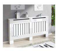 Furneo Modern High Gloss White Radiator Cover S M L XL (Large)