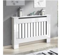 Furneo Modern High Gloss White Radiator Cover S M L XL (Medium)