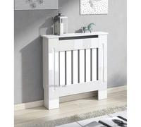 Furneo Modern High Gloss White Radiator Cover S M L XL (Small)