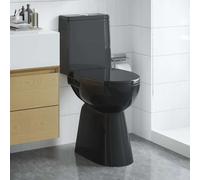 Modern High Rimless Toilet Soft Close Seat 7 Cm Higher Ceramic Toilet vidaXL