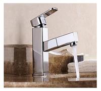 Modern HLGWX Pull Down Bathroom Faucet Brass Mixer Tap Light Gray Finish Stylish Sink Faucet Contemporary Shower Fixture Perfect Bathroom Accessory